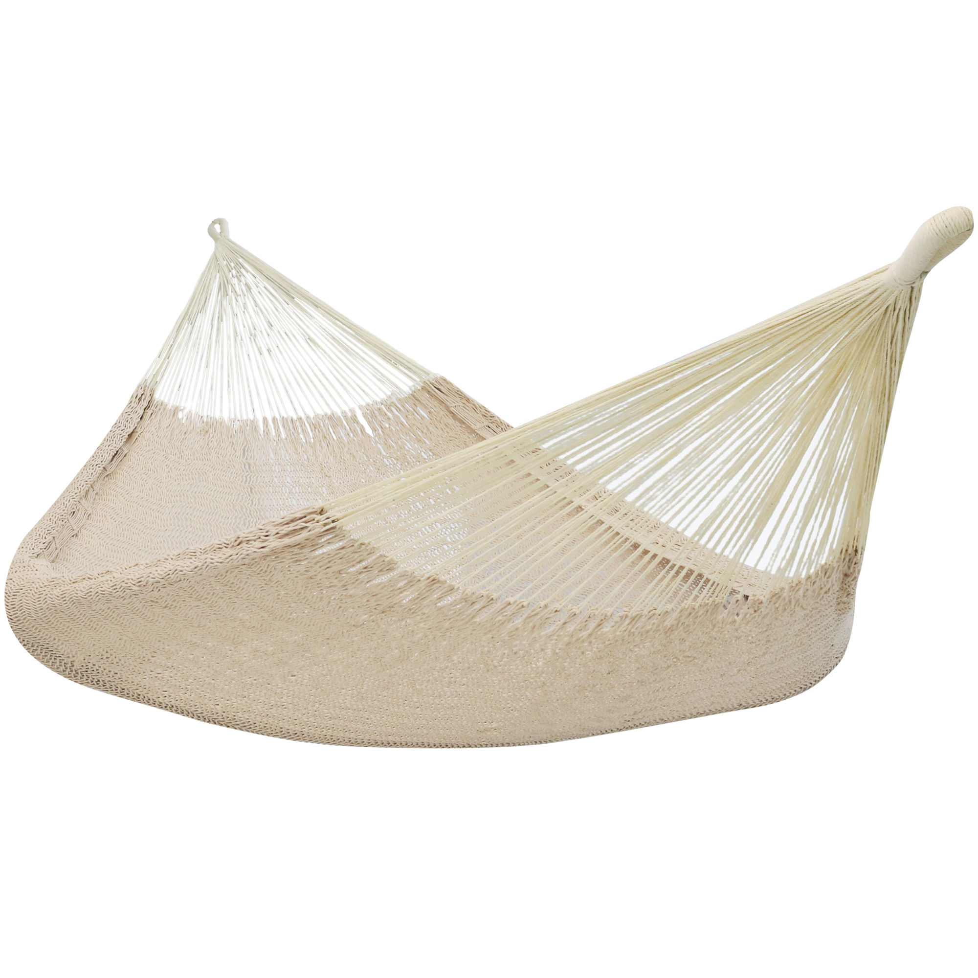 Sunnydaze Decor, Handwoven XXL Thick Cord Mayan Hammock - Natural, Color Beige, Capacity 625 lb, Material Cotton, Model# HM24NAT